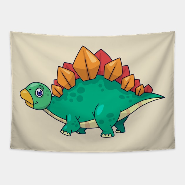 Stegosaurus Dinosaur Tapestry by Mako Design 