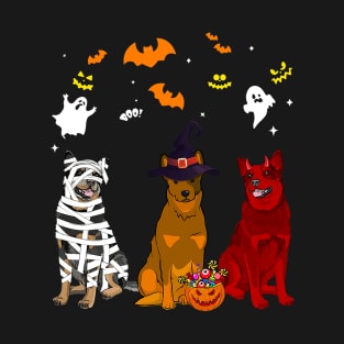 Halloween australian cattle Dogs Lovers Mummy Witch T-Shirt