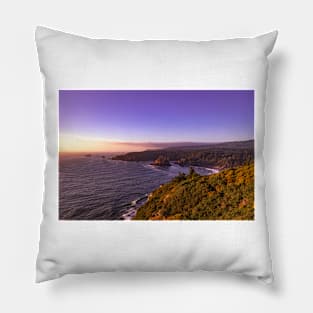 Aerial view of Trinidad State Beach Pillow