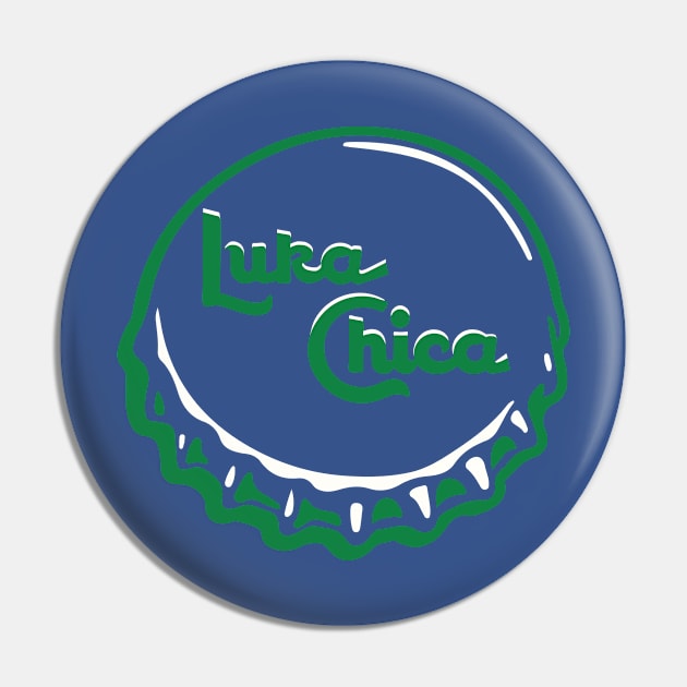 Topo Chico Bottlecap vs Luka Doncic vs Dallas Mavericks Retro Pin by Fresh Fly Threads