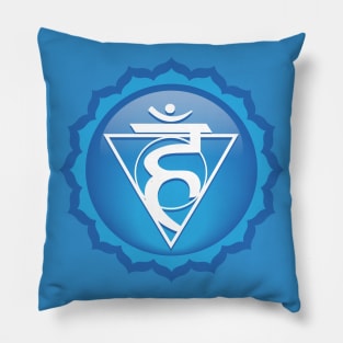 Throat: Vishuddha Chakra Symbol - 10 Pillow