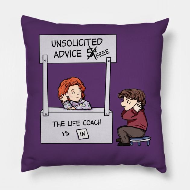 Unsolicited Advice Pillow by randomship