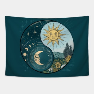 Yin Yang Sun and Moon Celestial Harmony Tapestry