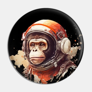 Monkey Astronaut Pin