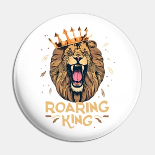 Roaring King Lion Pin