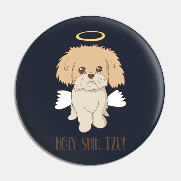 Holy Shih Tzu Pin by Dreamy Panda Designs