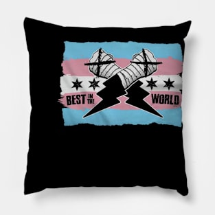 CM Punk Best In The World Trans Pride Pillow