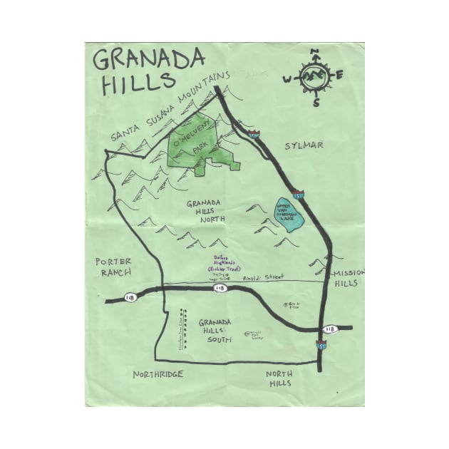 Granada Hills by PendersleighAndSonsCartography