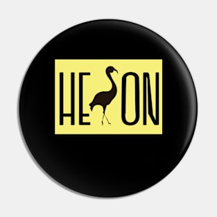 Heron bird style Pin