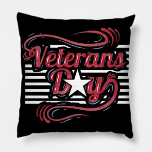 Logo For Veterans Day Pillow