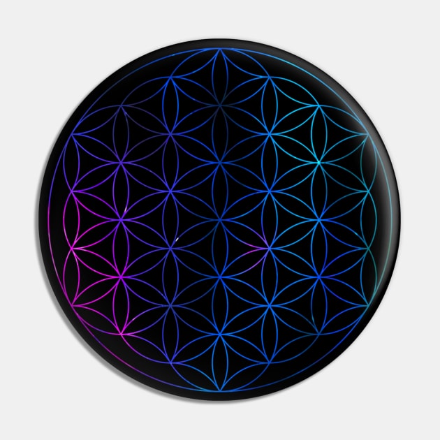 Flower of Life - Higher Chakra Colors Pin by LunarLanding