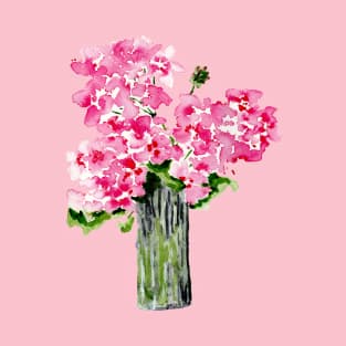 Pink Flowers Vase T-Shirt