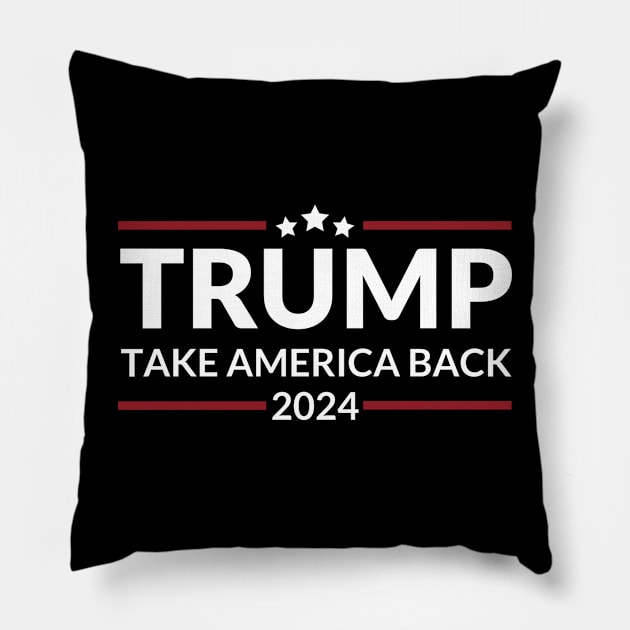 Trump 2024 Take America Back USA United States Pillow by StarMa