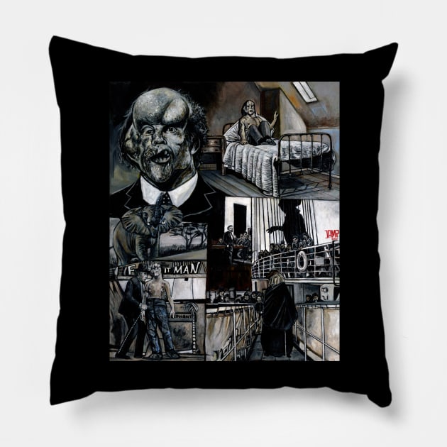 Elephant man Pillow by Horrorart