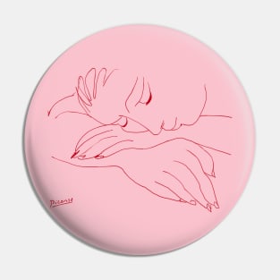 Sleeping Woman - Picasso Line Art Pin