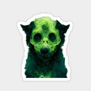 Scary Hound Made with Green Poisonous Gas Magnet