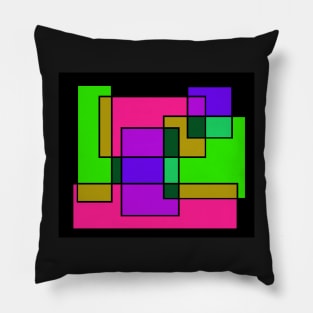 Neon Rectangles - large format Pillow