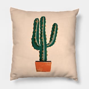 Cactus Plant Art Pillow