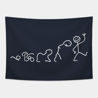 Evolution Lines (white) Tapestry