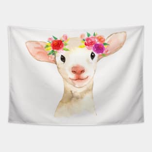 Cute Flowers Sheep Gift ideas for sheep lover Tapestry