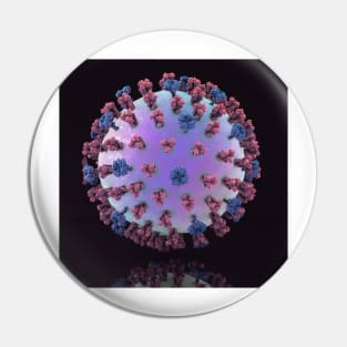 Swine flu virus H1N1, illustration (F012/8284) Pin