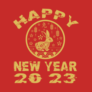 Chinese New Year 2023 Happy Rabbit with Lanterns T-Shirt