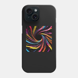 Swirly Silly String Absorbed into Black Hole Phone Case