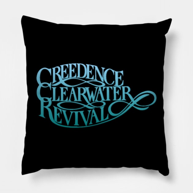 C C R BLUE SEA Pillow by Amanda Visual