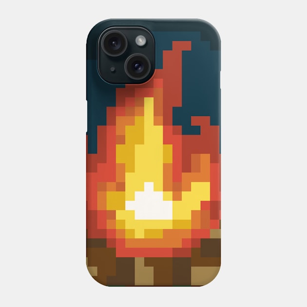 Bonfire in the woods Phone Case by Uwaki