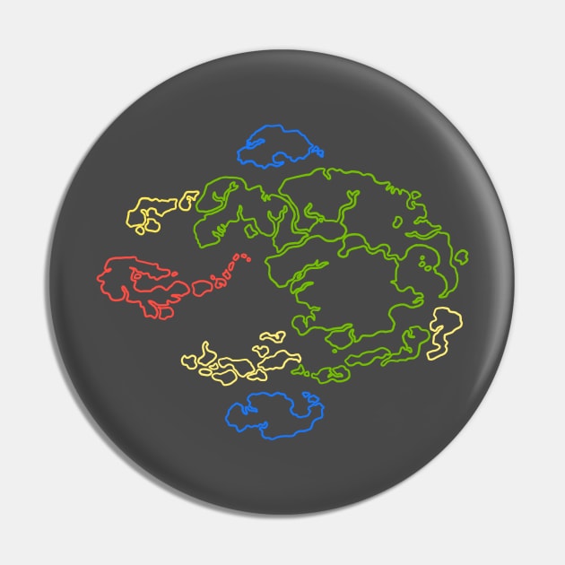 Avatar Map Outline (Neon) Pin by simplistictees
