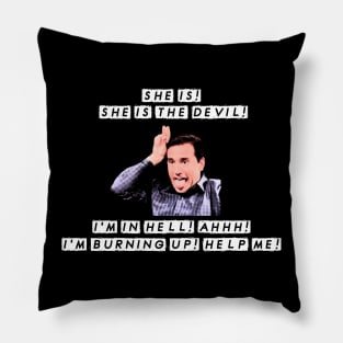 Michael Scott Dinner Party Quote Jan is the Devil Pillow