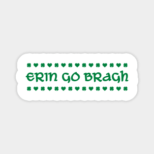 Erin Go Bragh Hearts and Shamrocks Magnet