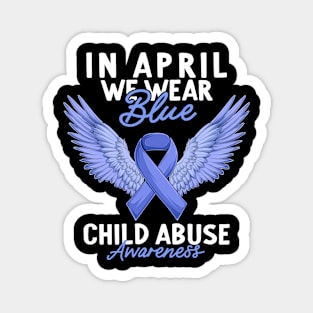 Child Abuse Prevention Awareness Month Blue Ribbon gift idea Magnet