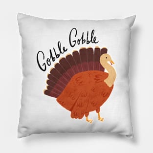 "Gobble Gobble" Thanksgiving Turkey Pillow