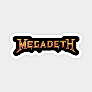 Megadeth - Gold Metallic Thrash Metal Logo Magnet