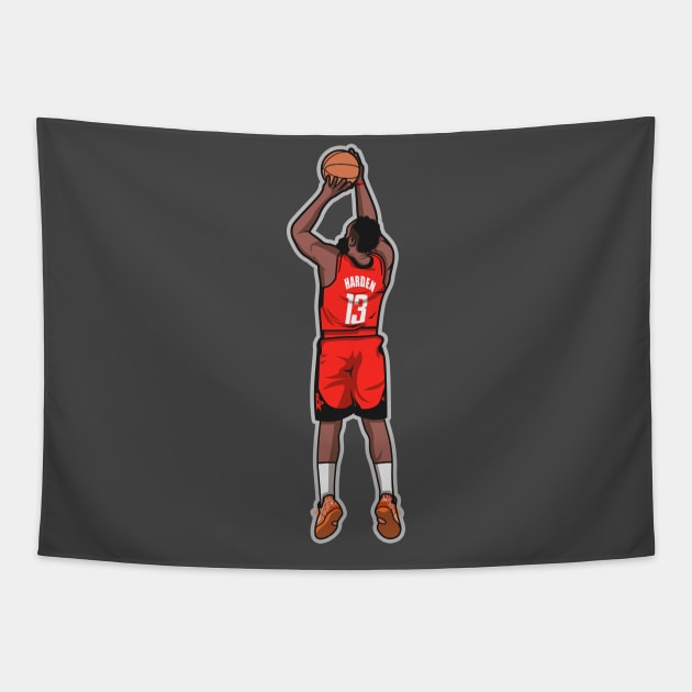 James harden Cartoon Style Tapestry by ray1007