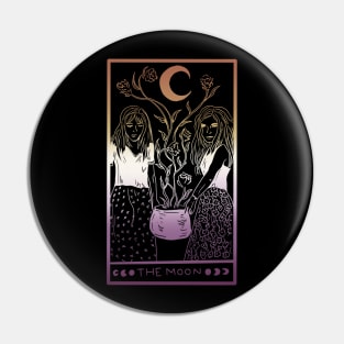 Midnight Margarita Moon - tarot card sapphic sunset pastel Pin