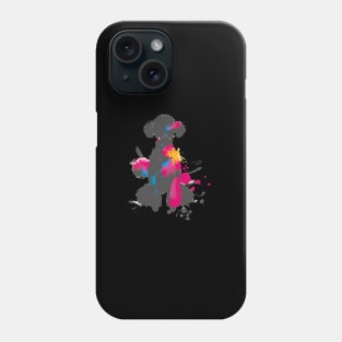 Poodle Outline Stencil Artwork Phone Case