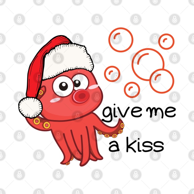 Cute Octopus Santa - Christmas by O.M design