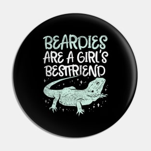 Beardies Are A Girl's Best Friend Pin