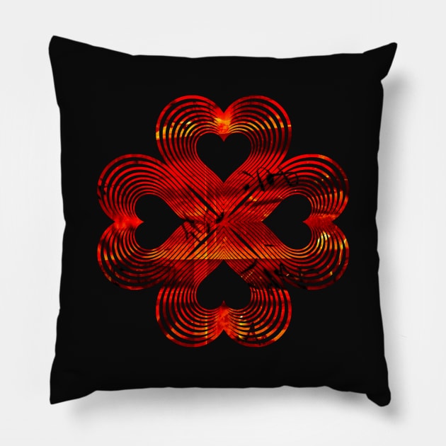 Valentines - Lucky in Love Pillow by KhanasWeb