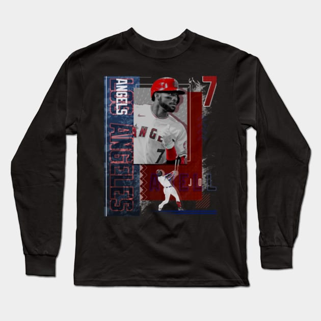 Rinkha Jo Adell Baseball Paper Poster Angels 2 Long Sleeve T-Shirt