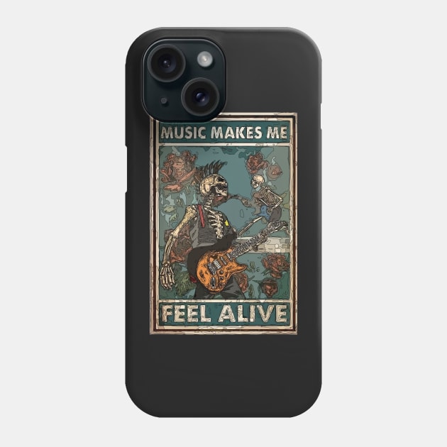 Music Makes Me Feel Alive Phone Case by Playful Creatives