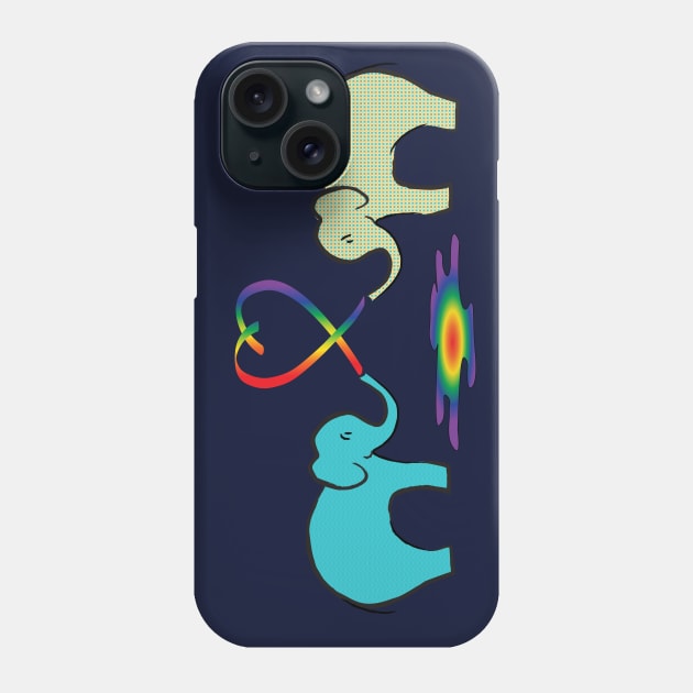 Elephants Rainbow Phone Case by candhdesigns