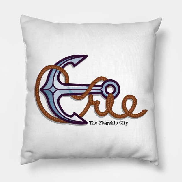 Erie Anchor, the Flagship City Pillow by mbloomstine