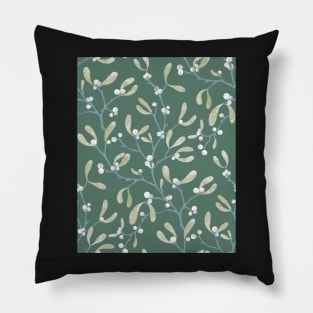 Snow drops on green Pillow