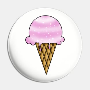 Galaxy Ice Cream - Strawberries and Cream Pin