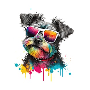 Cute dog wearing sunglasses T-Shirt