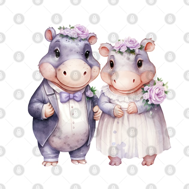 Hippopotamus Couple Gets Married by Chromatic Fusion Studio