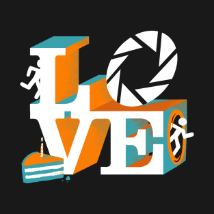 LOVE Portal Lettering - Video Game - Geeky and Funny T-Shirt